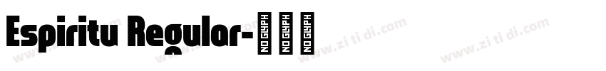 Espiritu Regular字体转换